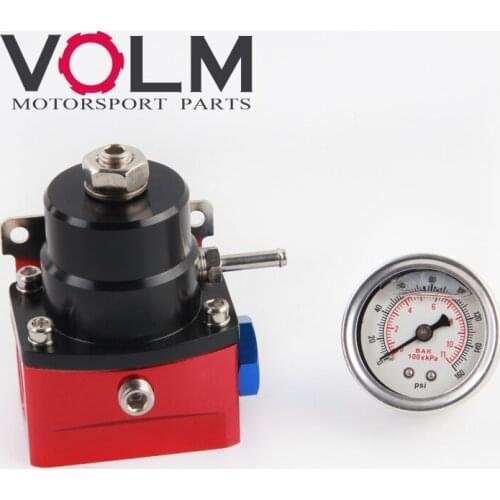 Aluminum universal adjustable AN6 Fuel Pressure Regulator gauge for BMW E39 5 Series ect 30-90 psi