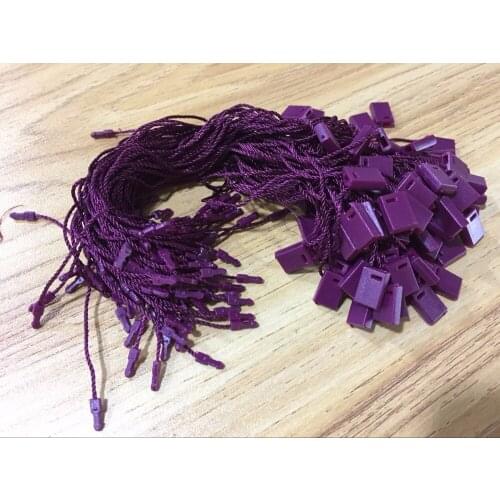 Free shiping High quality purple hang tag string hang tag strings cord for garment stringing price hangtag or seal tag