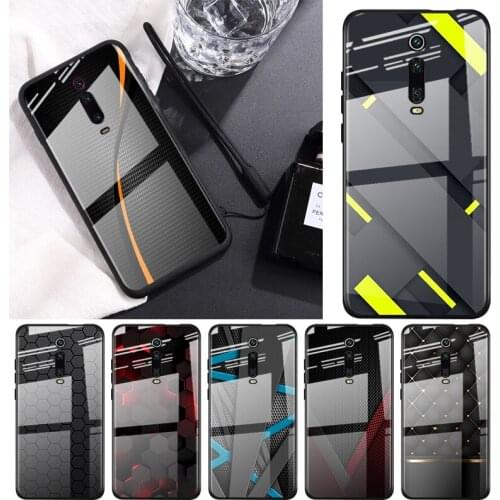 Tempered Glass Cover Car Carbon fibre For Xiaomi Redmi K40 K30 K20 9T 9C 9A 9 8A 7 Pro Plus Phone Case Shell