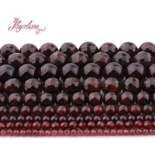 Natural Stone Beads Garnet Beads For Woman DIY Necklace Bracelet Earring Jewelry Making Spacer Loose Strand 15" Free Shipping