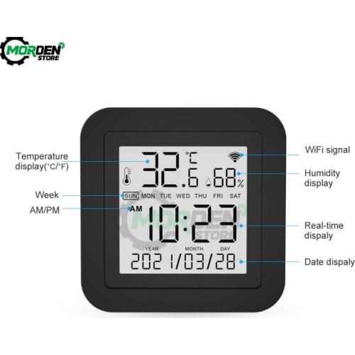 Tuya WiFi IR Remote Control with Temperature Humidity Controller Display Smart Infrared For AC TV DVD Alexa Google Home