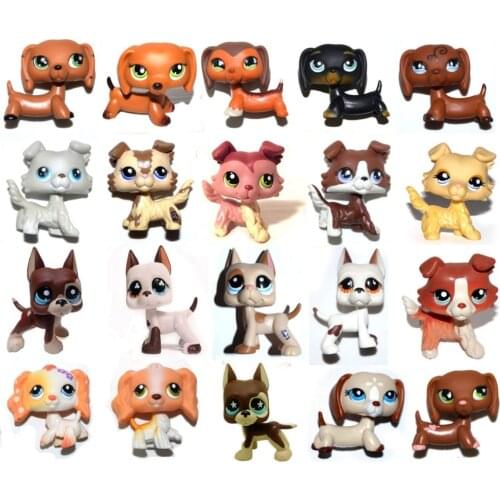 Pet Shop Dachshund Collie Great Dane King Charles Spaniel Cocker Collie Dog Puppy Collection Loose Figure Child Girl Toy