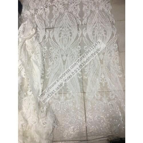 Pretty flower BZL-5716 New arrival african embroidered lace fabrics high quality white guipure lace fabric for weddding