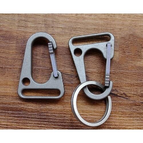Titanium alloy hook EDC key chain outdoor hook fast hanging flashlight buckle