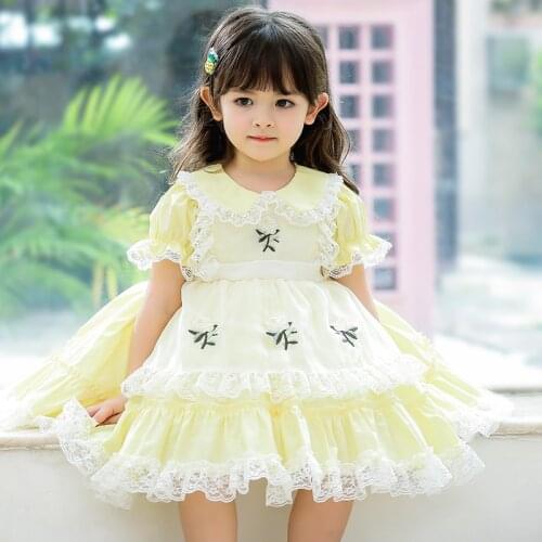 2021 summer new girls' dress party dress childrens Spanish Princess cake skirt girls' birthday party dress