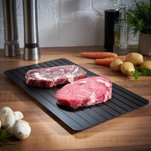 Fast Defrosting Tray Thawing Plate Family Defrosting Tray Quick Thawing of Frozen Foods Meat Seafood for Kitchen Supplies