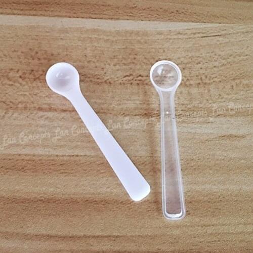 100pcs/lot 0.25g Micro Spoon 0.25 gram Plastic Scoop 0.5ML Measuring Scoops - 70x14.6x7.3mm Free shipping
