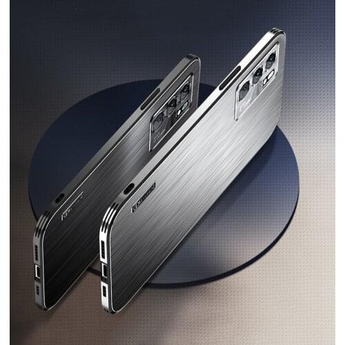 Metal Brushed Laser TPU Frame&PC Back Case For OPPO Reno 6 PRO 6PRO Plus Precise Hole Len Protection Reno6 Shell Cover