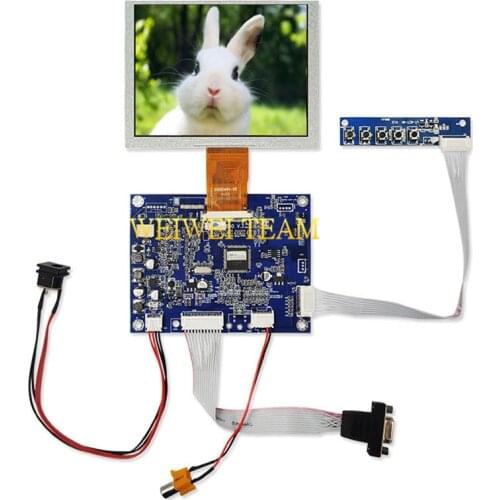 5 Inch TFT ZJ050NA-08C LCD Display Moduel With VGA AV Controller Board 640x480 FPC 50 Pins AT050TN22 Replacement