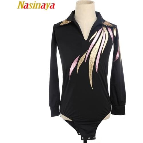 Nasinaya Boys Man Figure Skating Performance Clothing Customized Competition Ice Skating Leotard Kids Patinaje Gymnastics Black