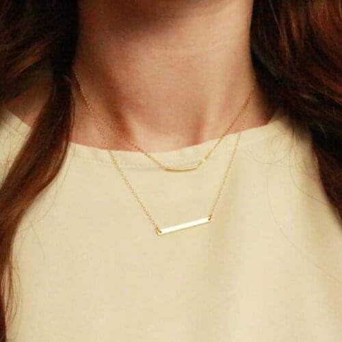 2018 new accessories copper tube accessories ladies leisure exquisite beautiful double Necklace