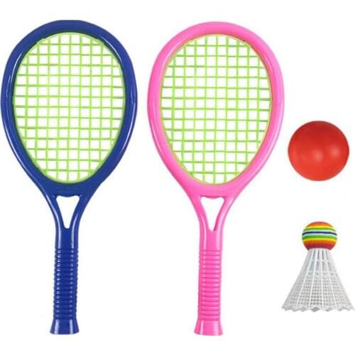 2021 new Badminton Rackets Set Solid Base Portable Eco-friendly Colorful High-elastic Children Tennis Rackets Toy for Sports