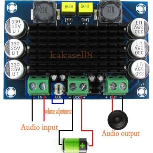 DC 12V 24V 100W TPA3116DA Mono Channel digital Power audio amplifier board
