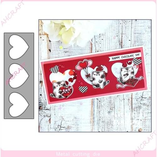Heart-shaped Hollow Frame Metal Cutting Dies for DIY Scrapbooking Photo Album Decorative Embossing PaperCard Crafts Die2021