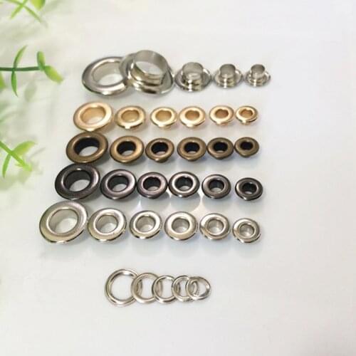 XUNZHE DIY materials 3.5mm 50pcs grommets. rivets. but. buttonholes. multicolored buckle. laces eye metal hole eyelet tool