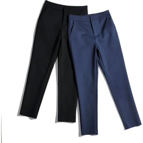 Pants Korean womens Capris spring and autumn work clothes trousers and slim casual pants small leg straight tube suit pants