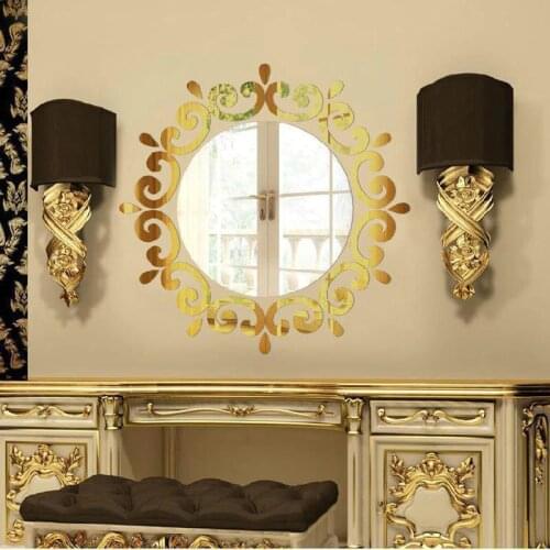 1 Set 3D Fashion Decor Mirror Wall Sticker Room Decal Mural Art DIY Home Decoration