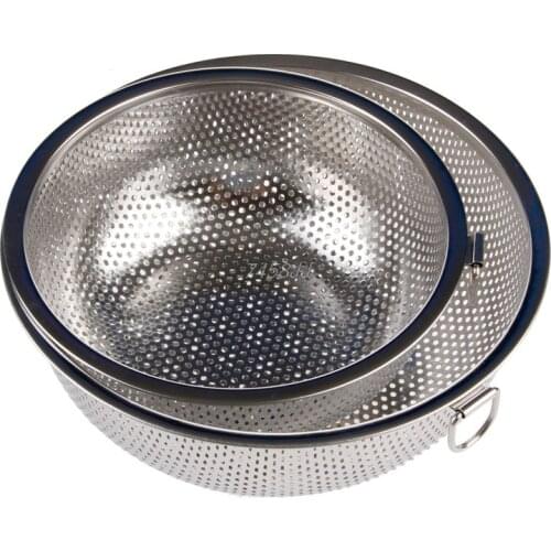 1Pc Kitchen Mesh Sifter Colander Strainer Sieve Rice Food Basket Cleaning Gadget Kitchen Clips Stainless Steel Tools G13