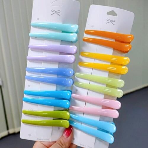 10pcs/Set Multicolor Plastic Hair Clips For Women Fashion Toothed Non-Slip Hairpins Make Up Wash Face Hairgrips Hair Accessories