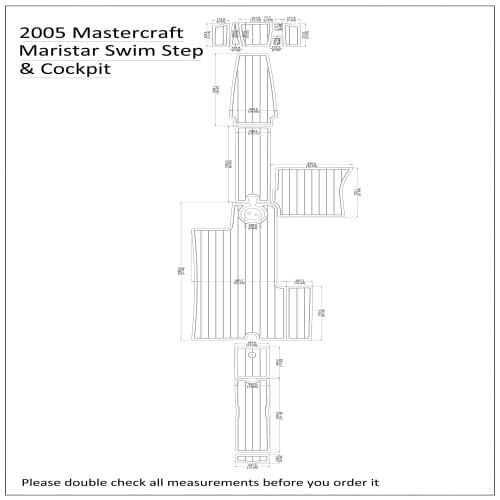 2005 Mastercraft Maristar Cockpit Boat EVA Teak Decking 1/4" 6mm
