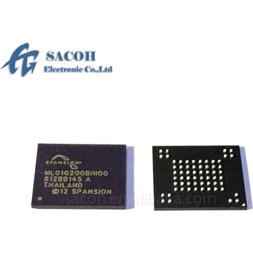 5PCS/lot New S34ML01G200BHI00 ML01G200BHI00 S34ML01G200BHI000 or S34ML01G200BHI500 S34ML01G200BHV000 BGA63 SLC NAND Flash Memory