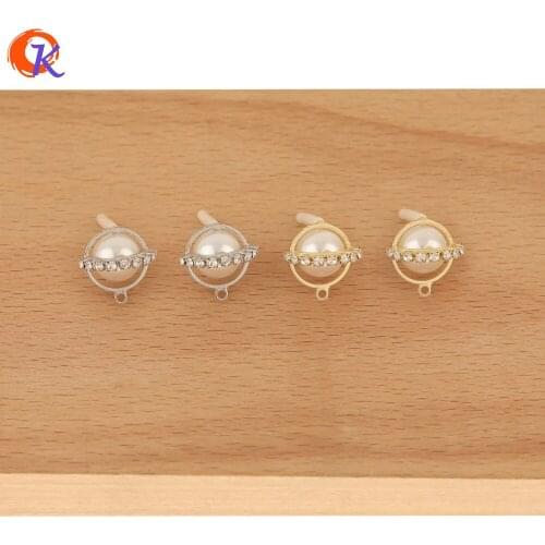 Cordial Design 50Pcs 16*17MM Jewelry Accessories/Earring Findings/Claw Chain/Imitation Pearl/Hand Made/DIY Making/Earrings Stud
