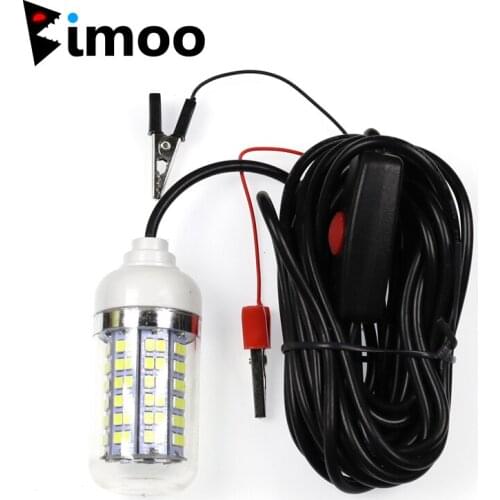 Bimoo 12V 15W 5m line Waterproof Fish Attracting Light Fish Lamp Squid Fishing Outdoor Camping Lights