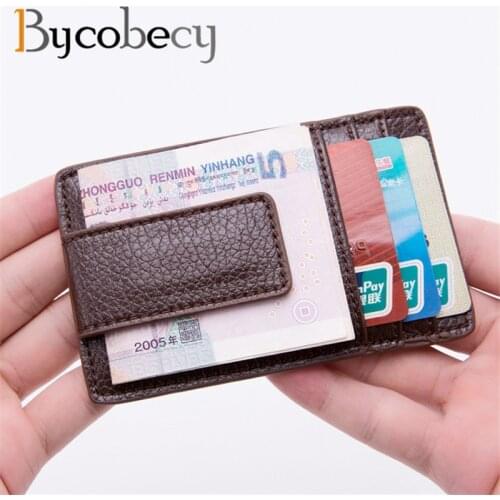 Bycobecy 2021 New Vintage Retro RFID Card Men Wallet Card Credit Card Case Metal Wallet Business Passport Cover Organizer