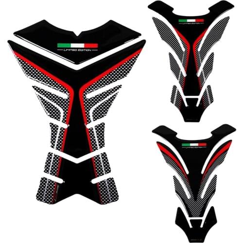 3D Carbon-look Motorcycle Tank Pad Protector Decal Stickers Case for Aprilia RV4 Italy Flag Tank