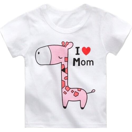 Children Cotton Short-sleeved T-Shirt Baby Cartoon Summer Childrens Boys Girls T-shirt