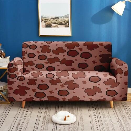 Home Decor 1/2/3/4-seater 3D Print Cartoon Bear Silhouettes Elastic Couch Custom Sofa Cover Living Room Bedroom Kawaii Sofa Set