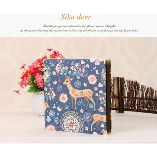 Casegrace 12 inch Black Paper Photo Album Classical Loose-leaf Sticker Scrapbook DIY Handmade Wire Binding Photo Albums