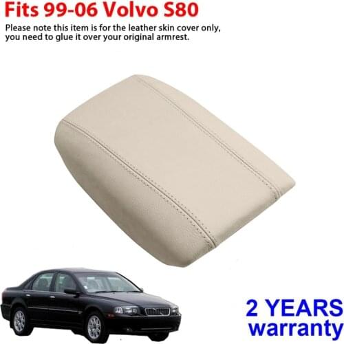 Leather Armrest Car Center Console Lid Cover Pad for Volvo S80 1999-2006 Armrest Cover Skin Car Auto Parts Covers