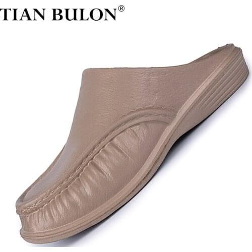 Summer Eva Mens Clogs Outdoor Sandals Lightweight Slip-on Half Loafers Platform Home Slippers Mens Soft Bottom Mules Zapatos