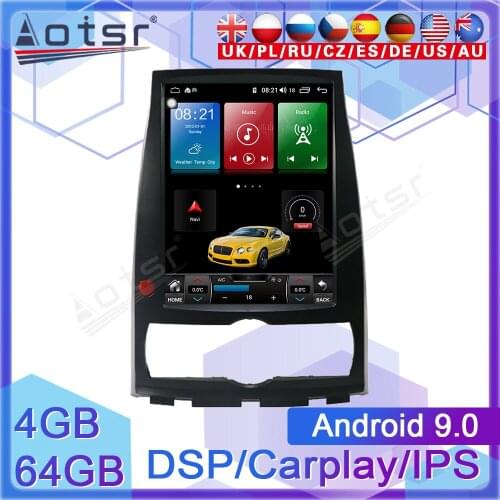 64G PX6 Android Tesla Style For Hyundai Rohens Genesis Coupe Car Multimedia Radio Player Stereo GPS Navigation Carplay Head Unit