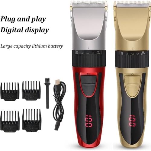 Hair clipper Digital display electric clipper universal USB rechargeable electric shaving head fader