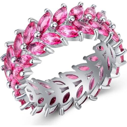 MIQIAO Silver Plated Double Layer Color Full Zircon Crystal Luxury Vintage Boho Rings for Women Wedding Couple Gift Jewelry Anel