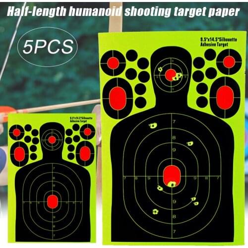 5Pcs Shooting Splash Sticker Hunting Targets Splatter Glow Training Target Fluorescent Paper Adhesive 9.5*14.5 Inche SAL