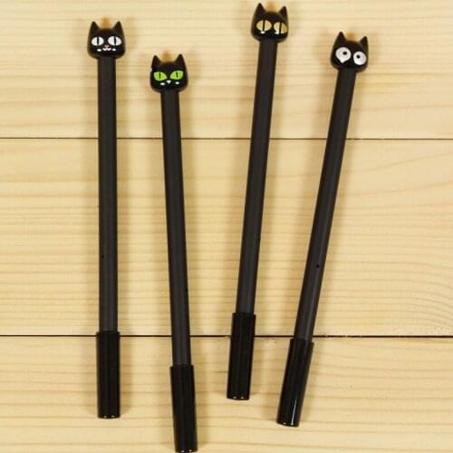 DL Cat expression cat black cat neutral pen 0.5mm mystical cartoon black cat neutral pen office supplies and student supplies