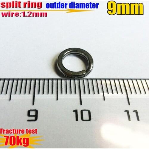 2019new fishing split lure rings strengthen hardness1.2mm*od9mm Quantity 30pcs/lot