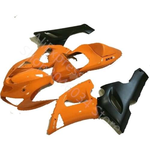 Fit Injection orange black fairing kit FOR KAWASAKI NINJA ZX 6R 636 05 06 ZX-6R 05-06 ZX6R 2005 2006 ZX 6R 05 06 ABS fairings