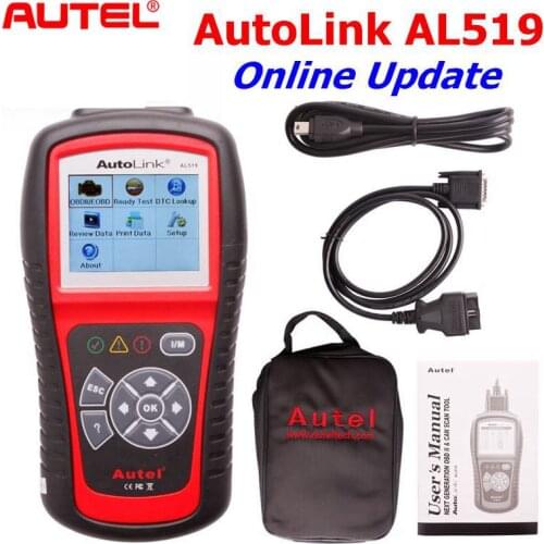 Original Autel AutoLink AL519 OBD EOBD Diagnostic Scanner Upgrade Online Multi-Language Autel AL519 Code Reader Diagnostic Tool