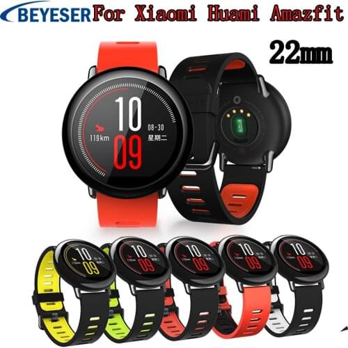 22mm Silcone Watch Band For Xiaomi Huami Watch AMAZFIT Pace Stratos 2 Strap Smart Watch Sports Bracelet For Huami AMAZFIT Pace
