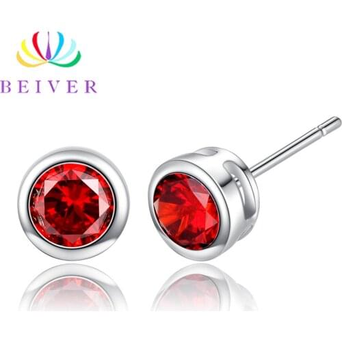 Wholesale (36 pair/Lot) Fashion Jewelry Round Earrings For Wedding Elegant AAA Cubic Zirconia Stone Earrings