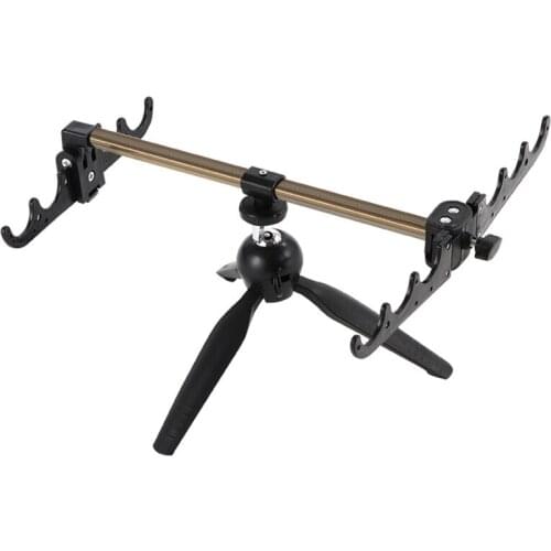 Fishing Rod Rack Aluminum Folding Fishing Rod Holder Adjustable Retractable Carp Fishing Pole Stand Fishing Accessories