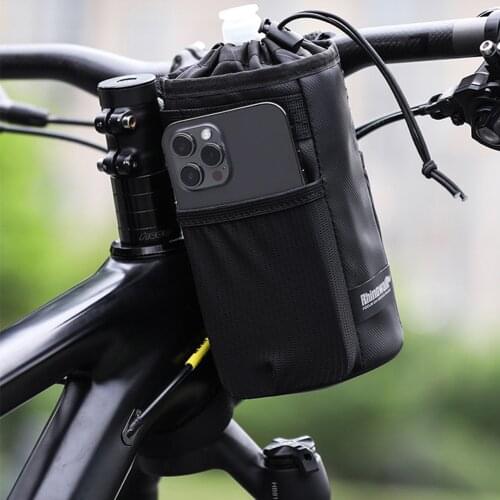 Bike Bag Handlebar Stem Bag Cycling Water Bottle Carrier Pouch Riding Insulated Kettle Bag Touring Commuting MTB Pack