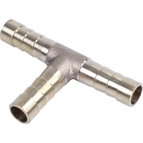 8mm T Shape Air Gas Fuel Water Gasoline Hose Joiner Pipe Connector