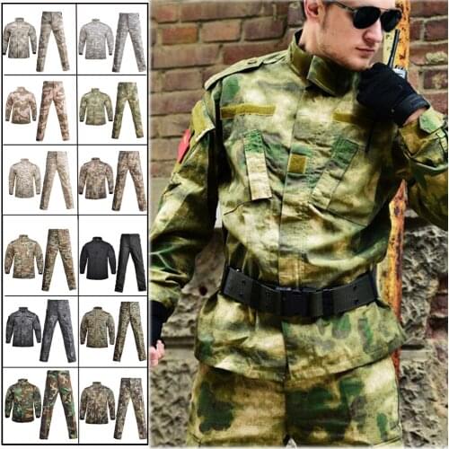 Military Tactical Uniform Jacket + Cargo Pants Camouflage Tactics Airsoft Paintball Combat Uniforms Us Army Men Clothing Set