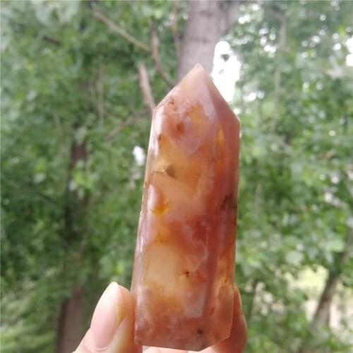 1 pc natural crystal stone healing crystal flower agate tower crystal tower for meditation