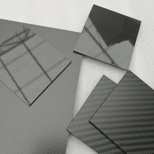100MMx250MM Pure Carbon Fiber Plate Panel Board Sheet 0.5mm- 6mmThickness Matte Surface Plain/Twill Composite Hardness Material